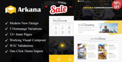 Arkana - One Page Construction WordPress Theme