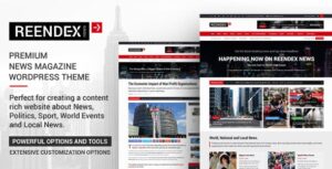Reendex - Broadcast News Magazine WordPress Theme