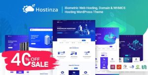 Hostinza - Isometric Domain & Whmcs Web Hosting WordPress Theme