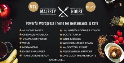 Majesty - Restaurant WooCommerce WordPress Theme