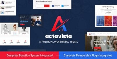 Actavista - A Responsive Political WordPress Theme For Politicians and Political Organizations