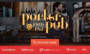 Porter Pub - Bar & Restaurant WordPress Theme