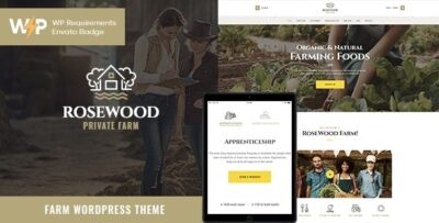 Rosewood | Eco Organic Farming Agricultural WordPress Theme