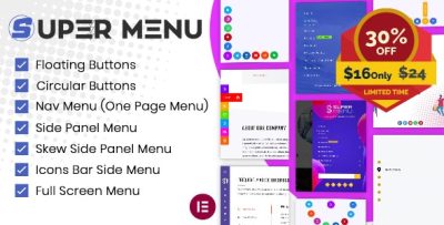Super Floating and Fly Menu - Sticky, side, one page navigator, off-canvas menu plugin for WordPress