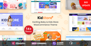 KidXtore - Kids Clothing and Toys Store Elementor WooCommerce WordPress Theme