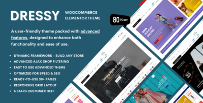 Dressy - Fashion Store eCommerce Elementor Theme